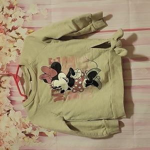 Disney Juniors Minnie 3t sweater with tye at bottom